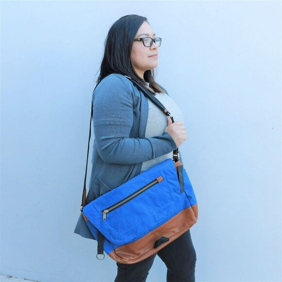 NWT Marc by Marc Jacobs Soul Psycho Colorblock Latpop Messenger Bag $325+ - Picture 2 of 15